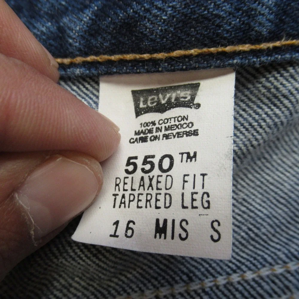 Levis 550 Jeans Mens 32X28 Dark Wash Denim Relaxed Fit Tapered Leg Baggy VTG‎